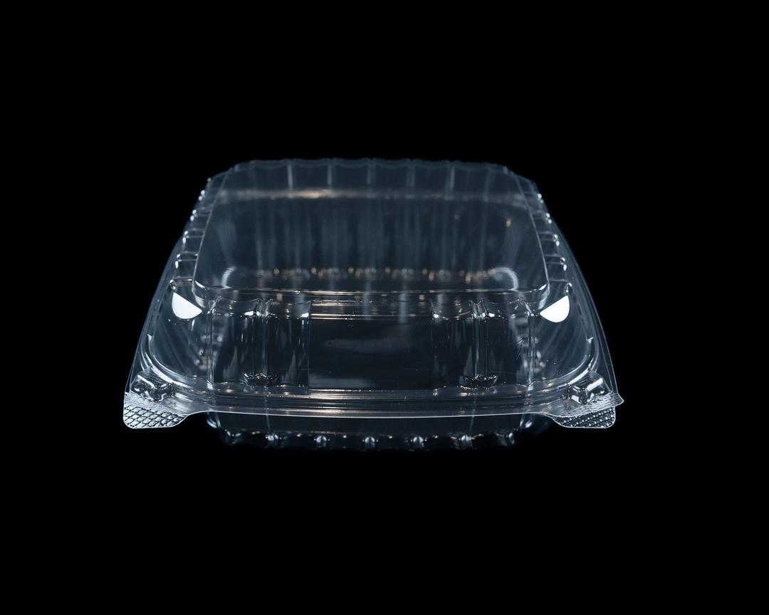 Medium clear 3 compartment container